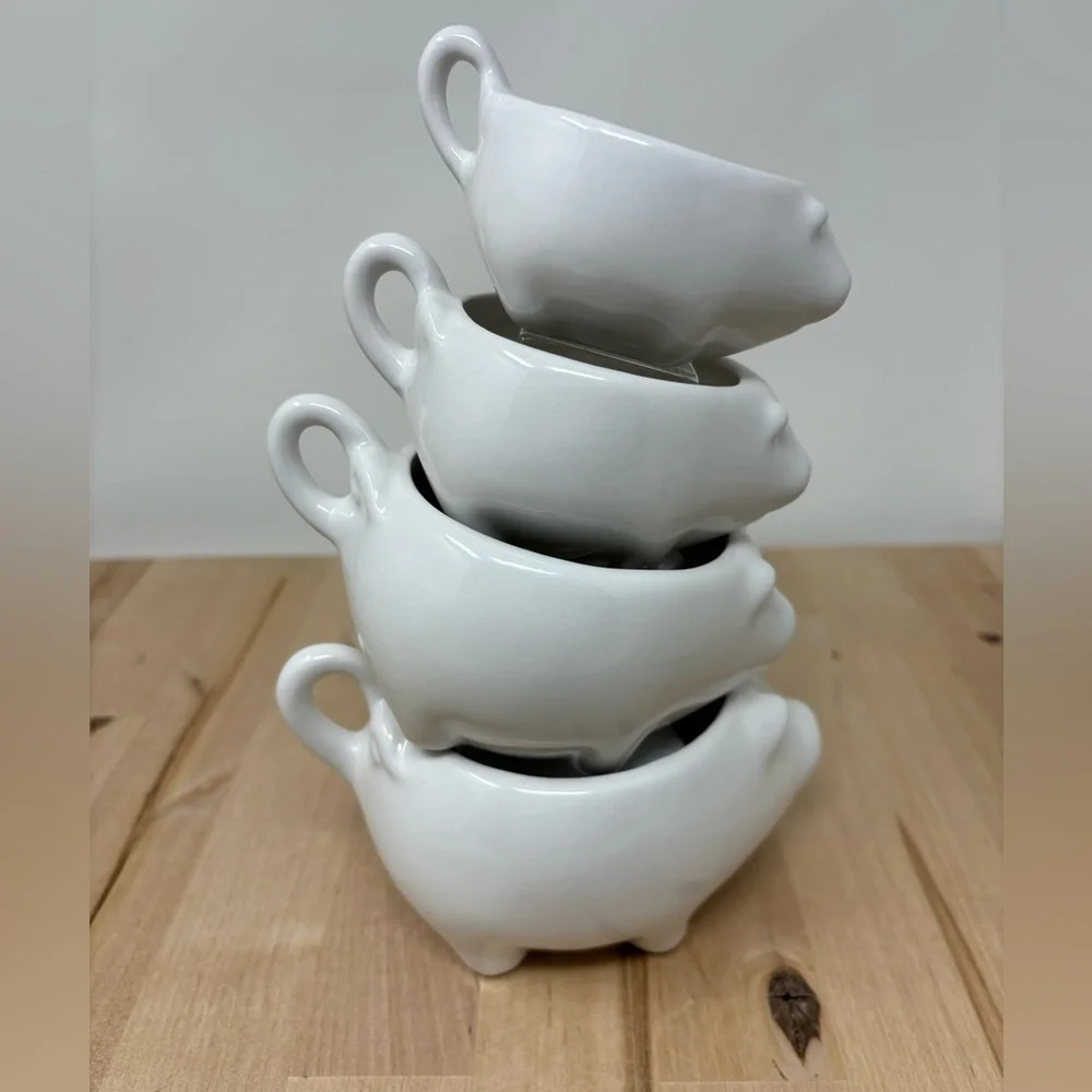 Rae Dunn Pig Shaped Measuring Cup Set of 4
